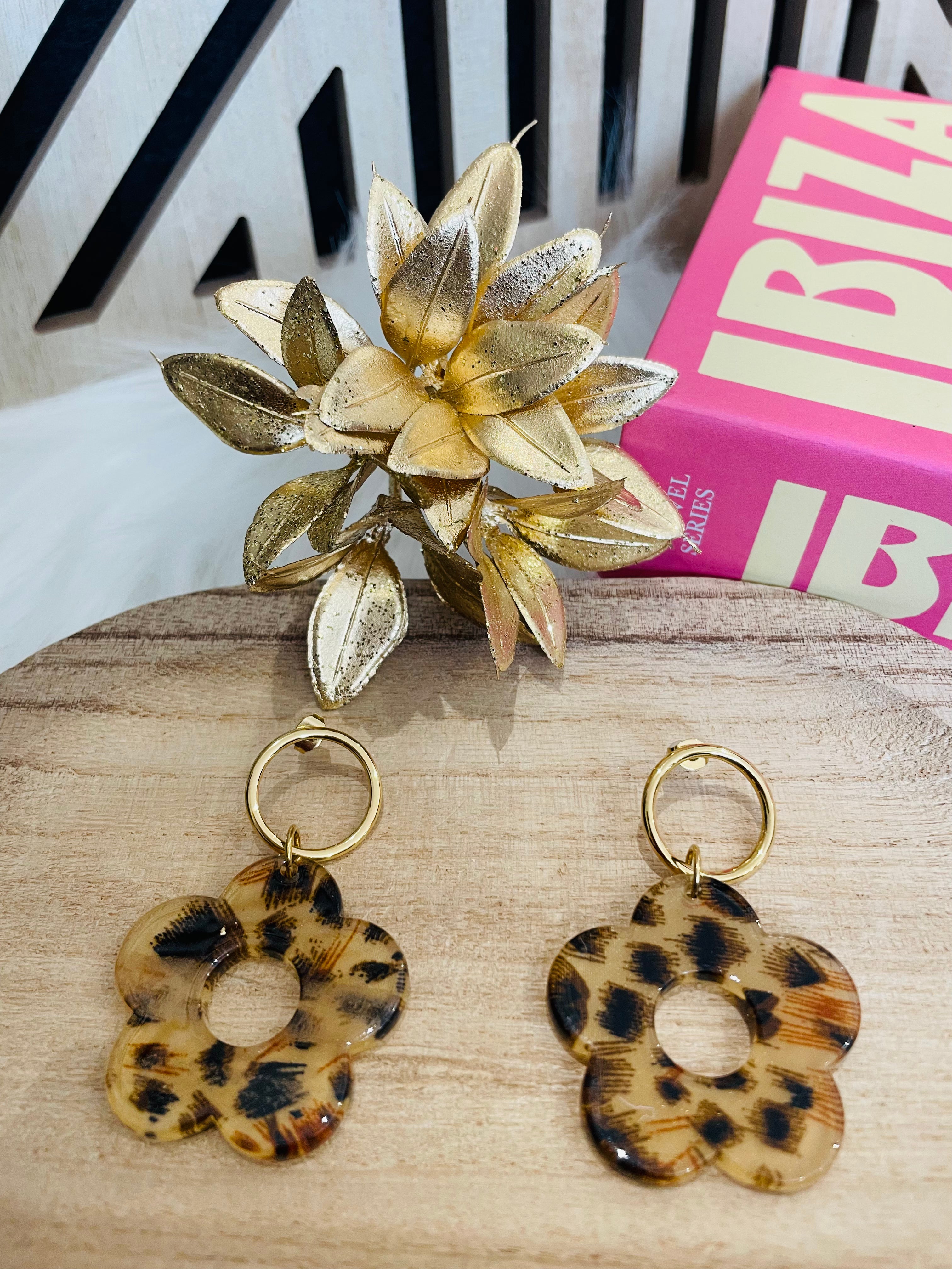 Boucles d'oreilles léopard