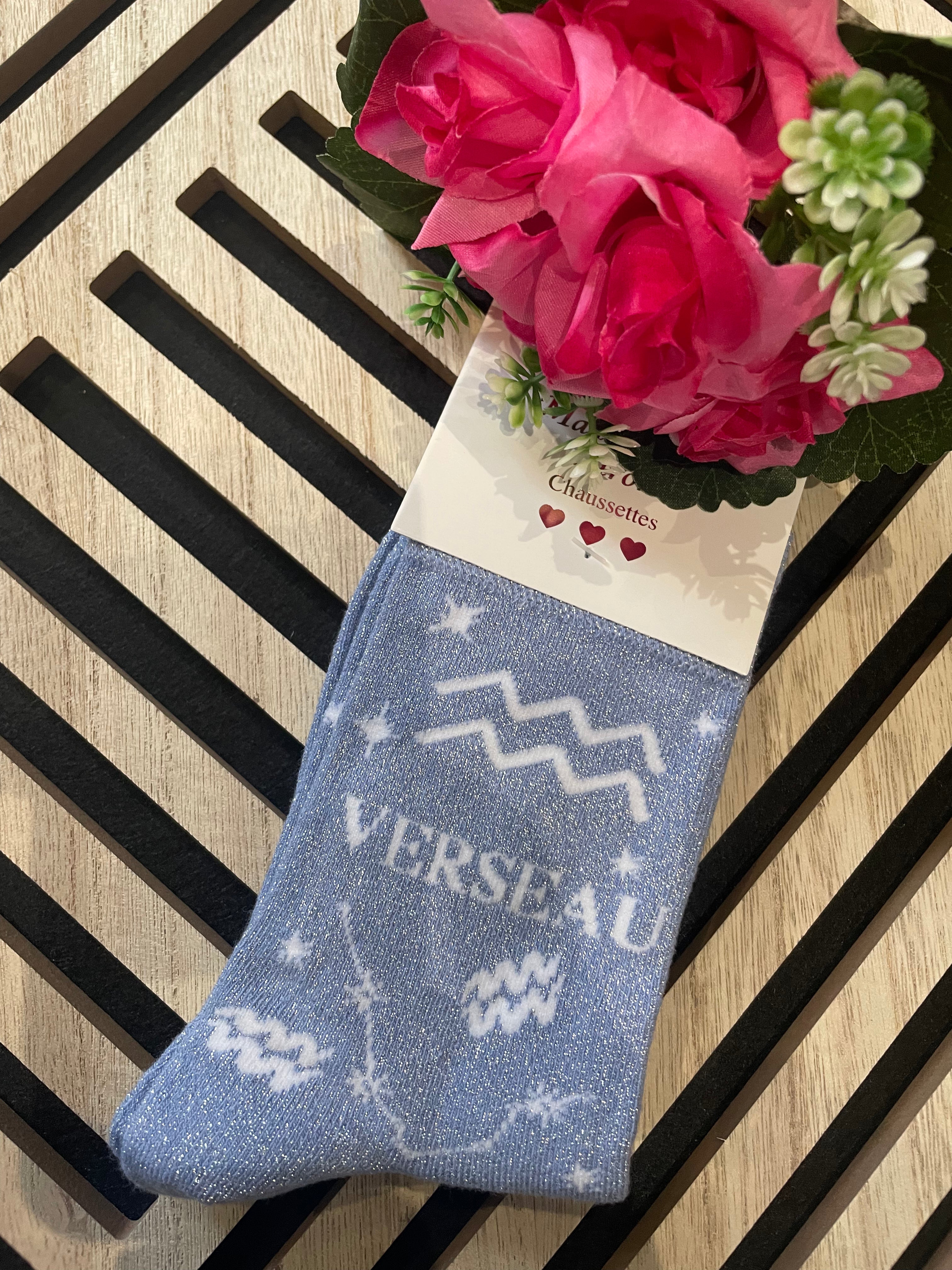 Chaussettes paillettes signe astrologique