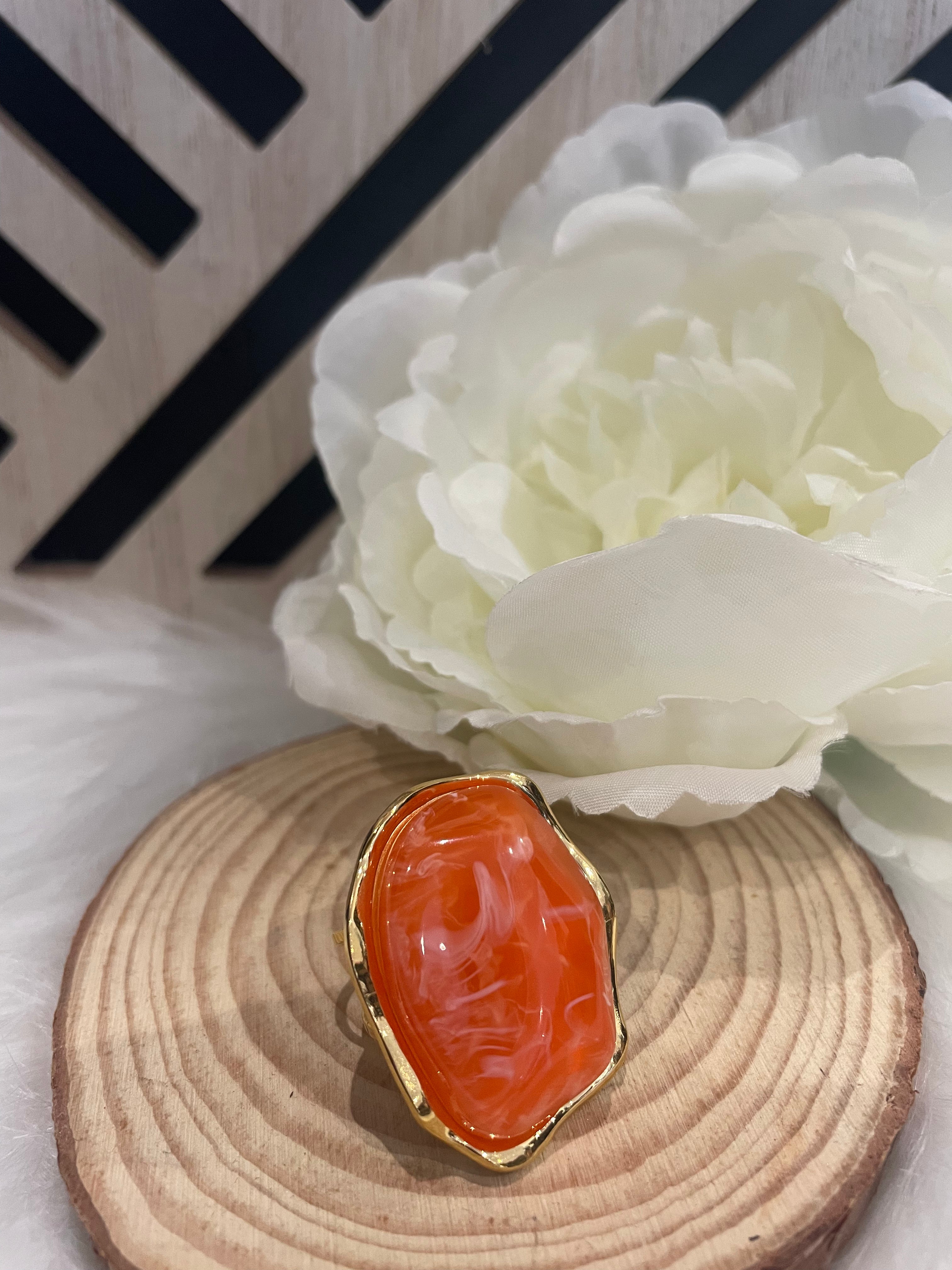 Bague pierre couleur