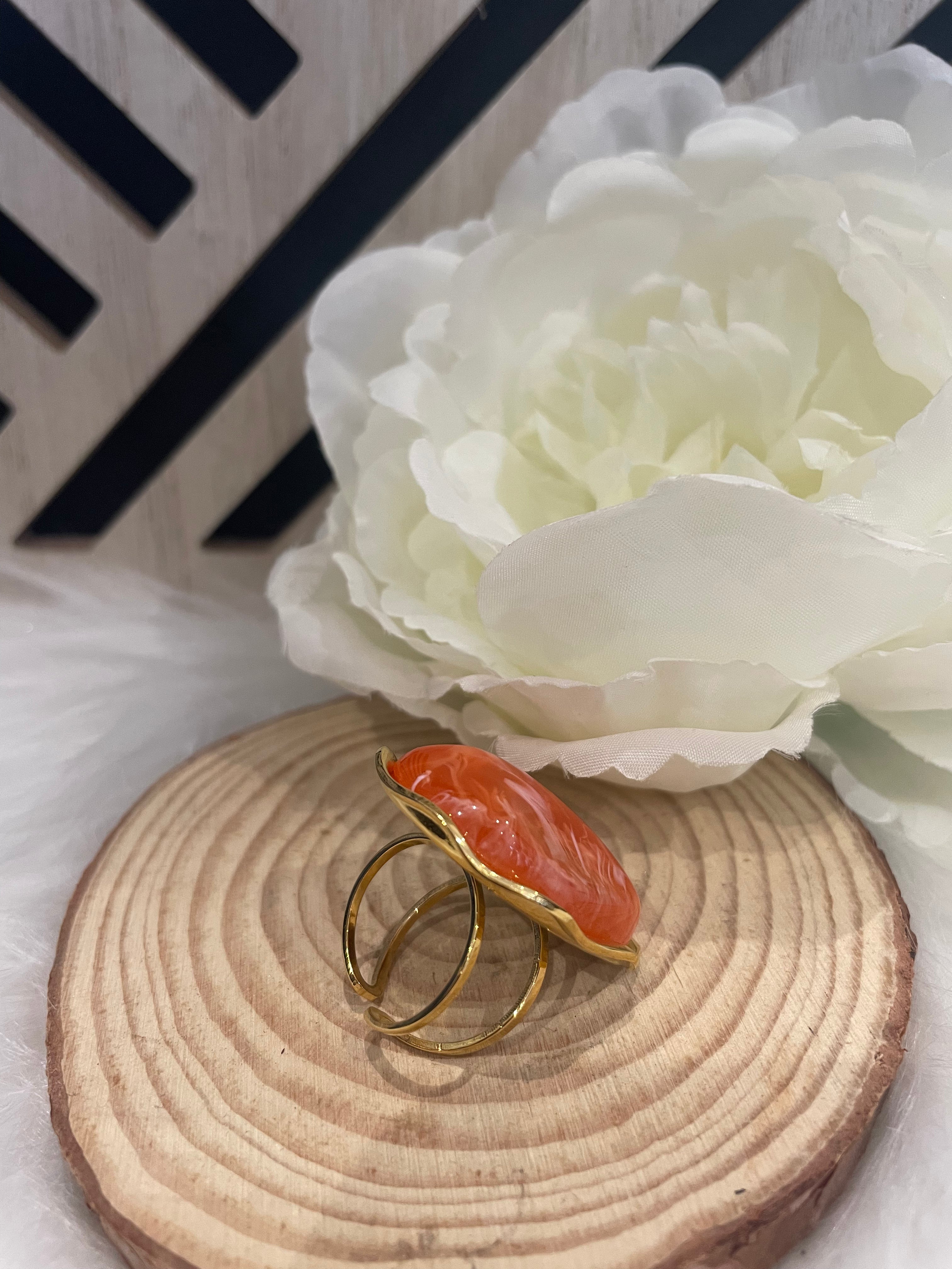 Bague pierre couleur