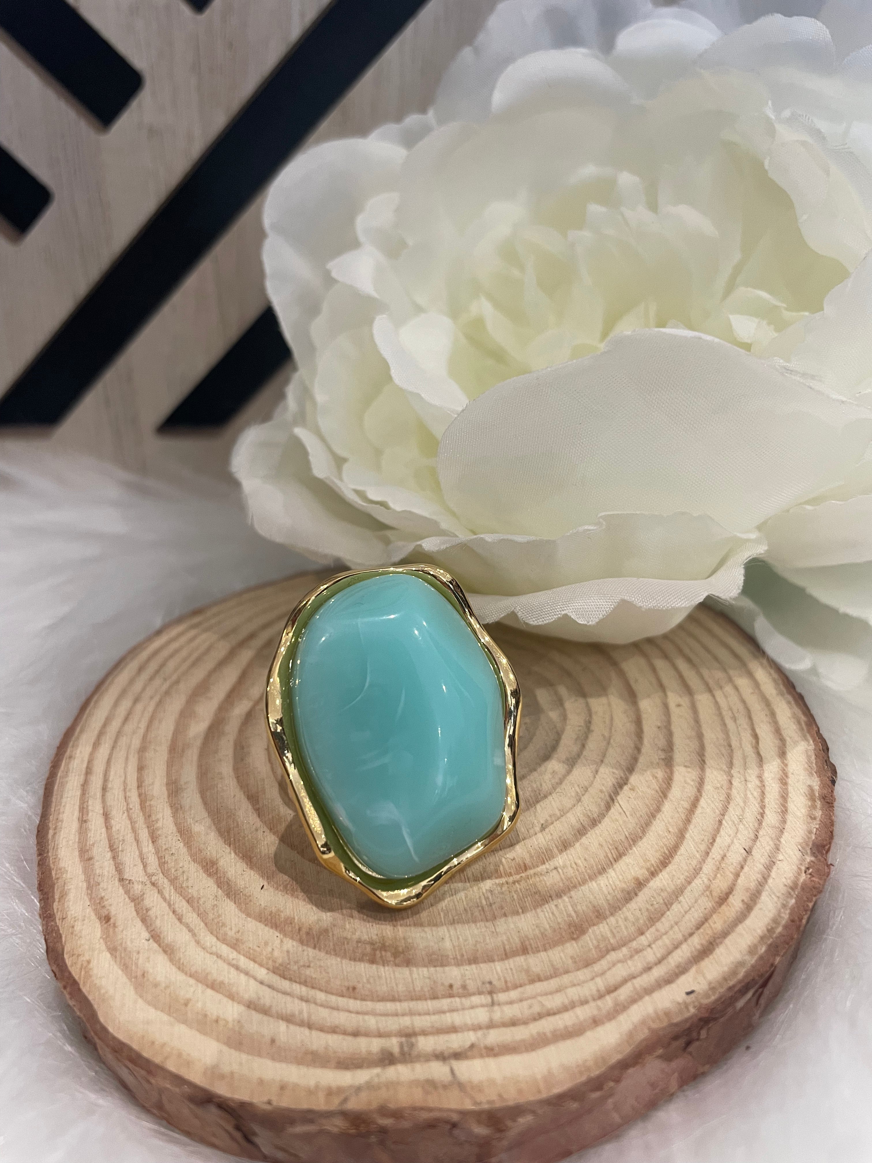 Bague pierre couleur