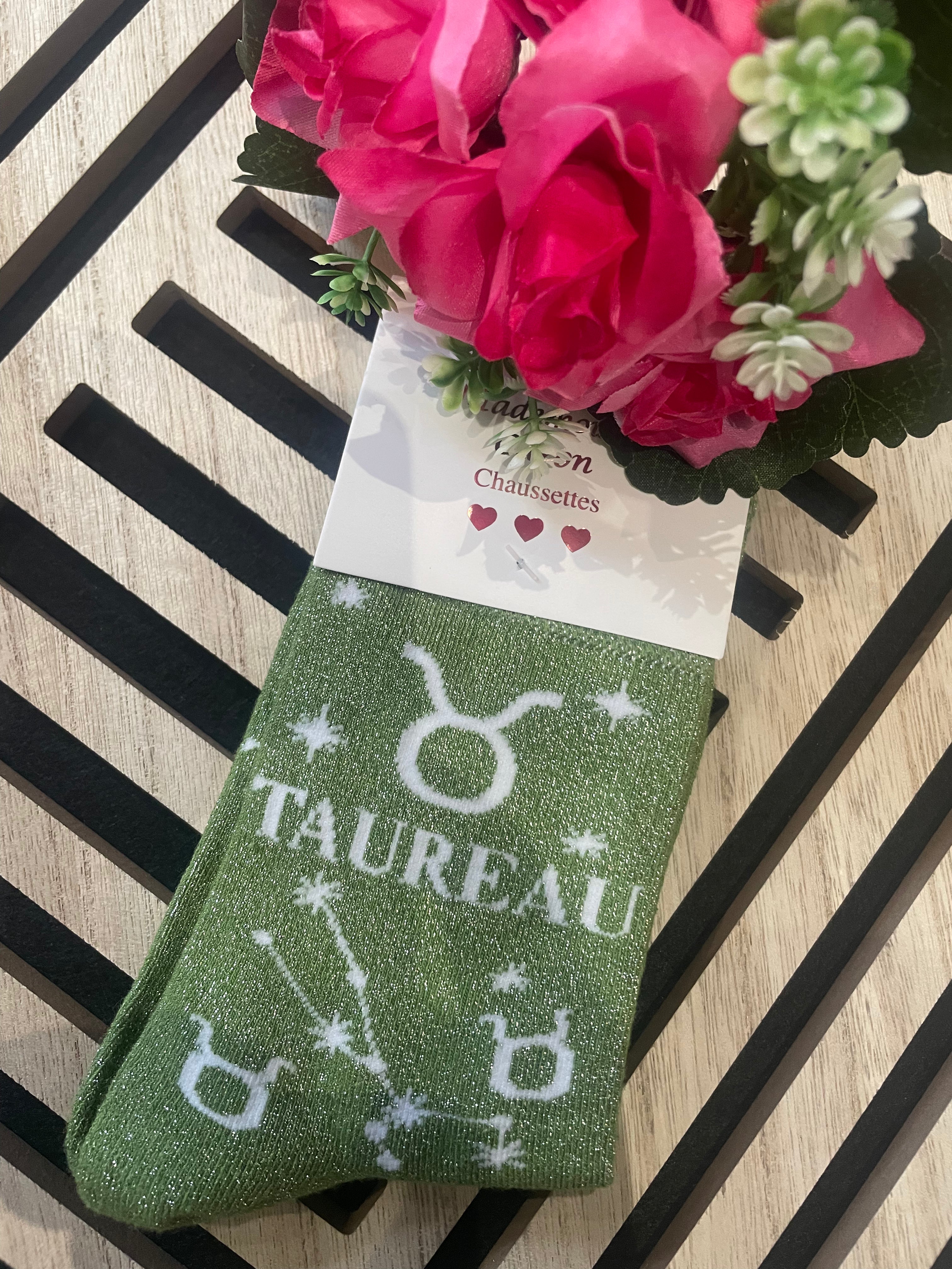 Chaussettes paillettes signe astrologique