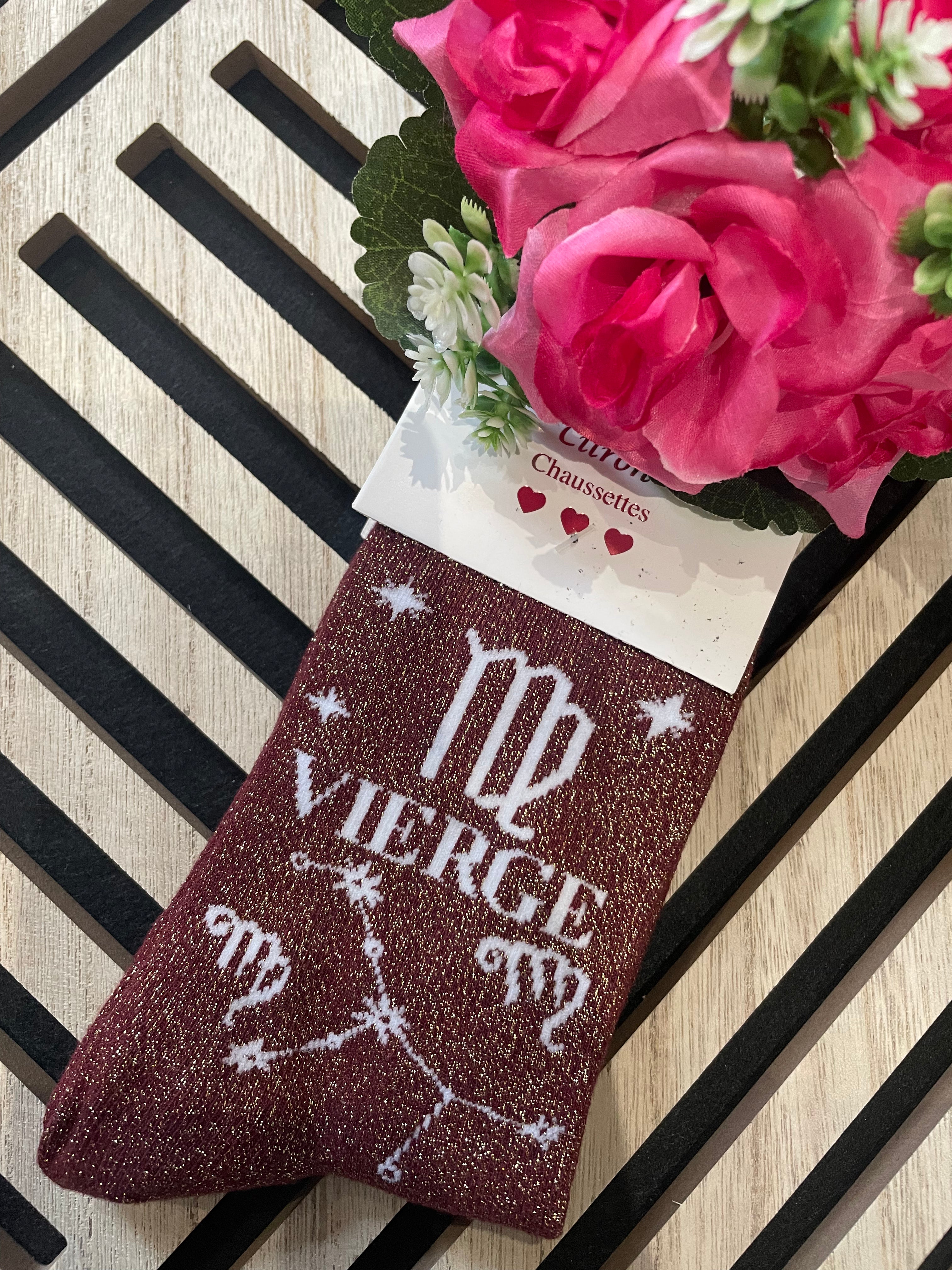 Chaussettes paillettes signe astrologique