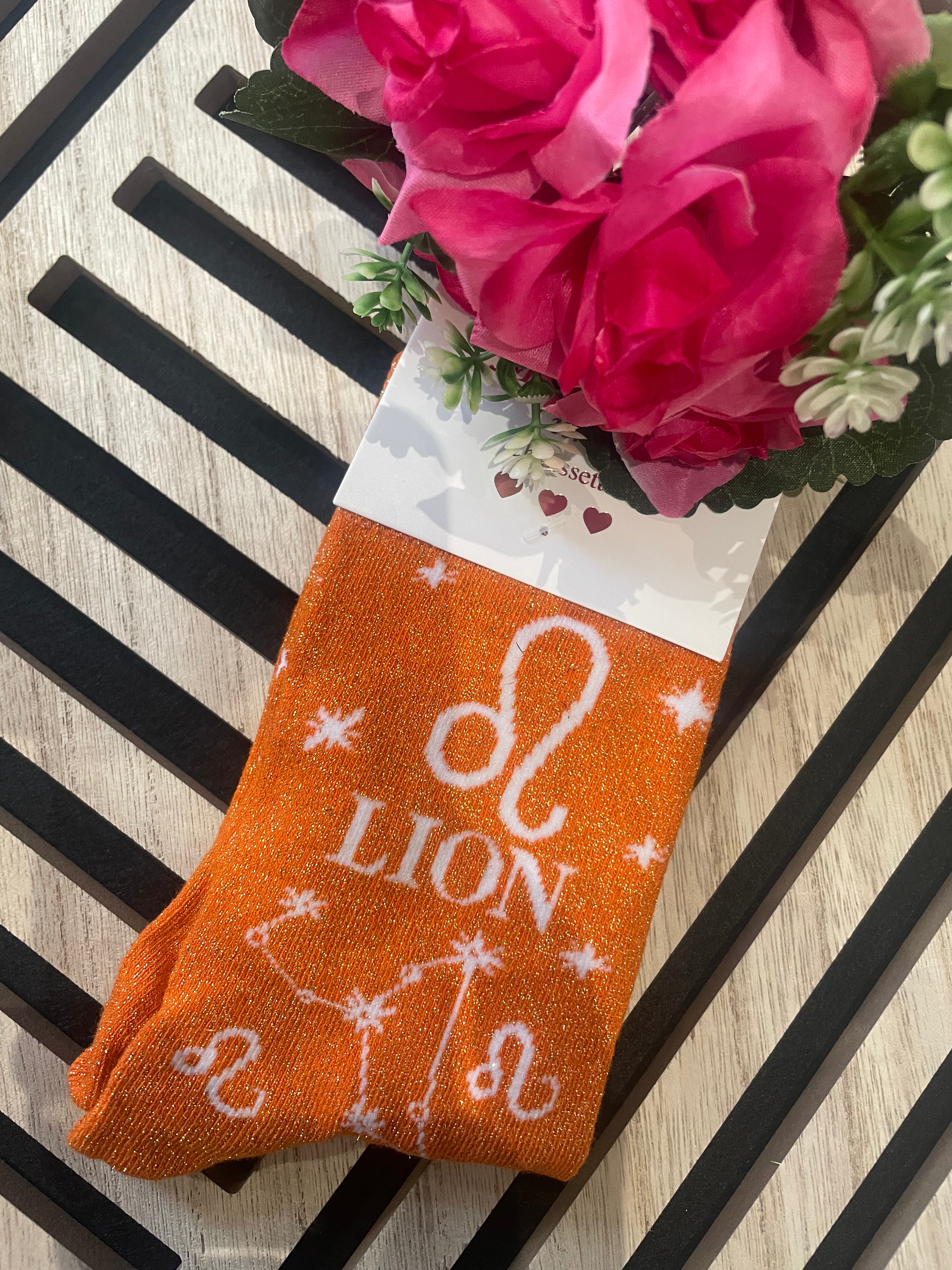 Chaussettes paillettes signe astrologique