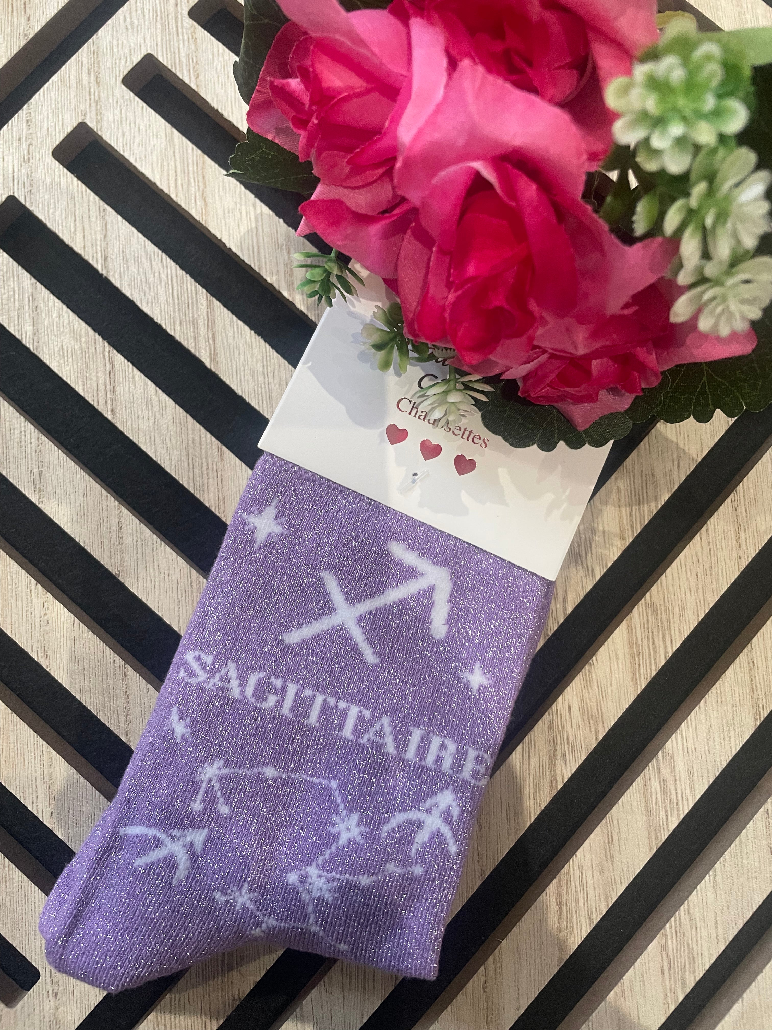Chaussettes paillettes signe astrologique